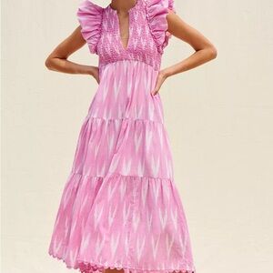 SAYLOR Pink Patterned Maxi Dress